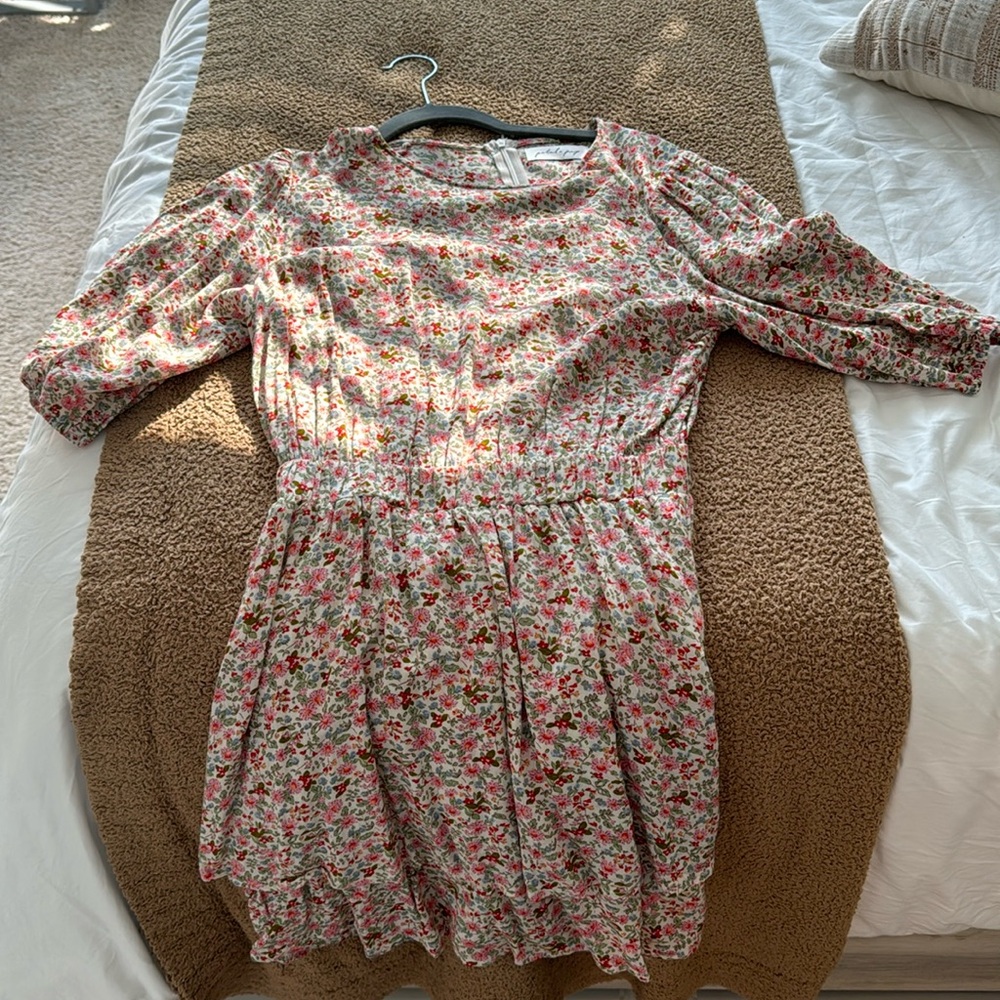 Petal and Pup flower dress 3/4 length sleeves